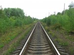 о.п. Бакач: Вид бывшей станции в сторону Витебска