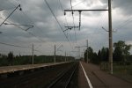 станция Чолово: Вид в направлении Санкт-Петербурга