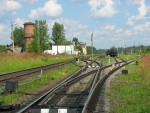 станция Батецкая: Путевое развитие в чётной горловине (со стороны пути разобранной ветки из Новгорода)