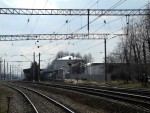 станция Царское Село: Вид на пассажирские платформы и вокзал со стороны Петербурга