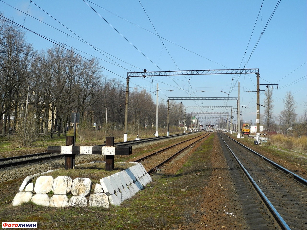 Оборотный тупик. Вид на станцию со стороны Павловска