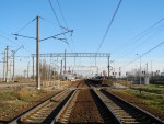 станция Шушары: Вид на платформы со стороны Петербурга