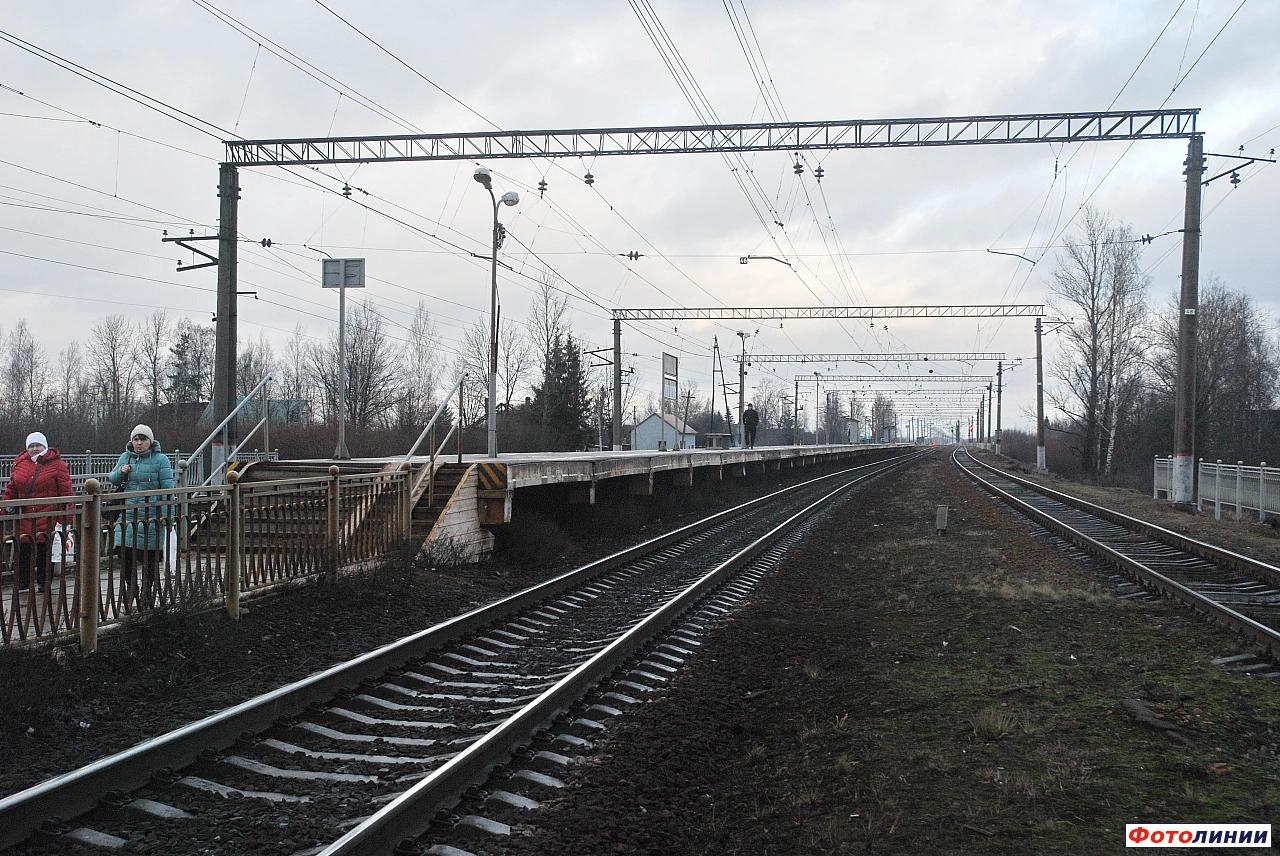Вид платформы в сторону Санкт-Петербурга