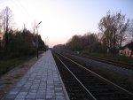 разъезд Глушанино: Вид с платформы в сторону Полоцка