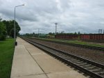 станция Оболь: Вид с платформы в сторону Полоцка