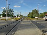 станция Полоцк: Вид с переезда на ул. Е. Полоцкой в сторону Ропнянской