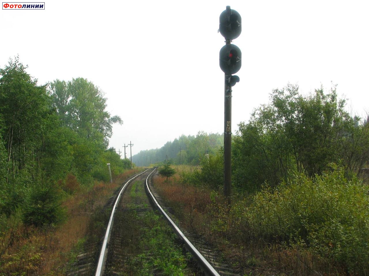 Входной светофор ЧБ (со стороны Бологовского парка ст. Дно)