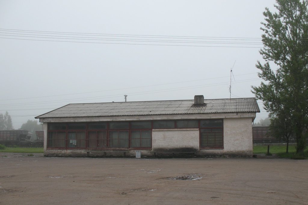 Пассажирское здание, вид со стороны посёлка