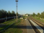 станция Дно: Вид в сторону Санкт-Петербурга и Бологого