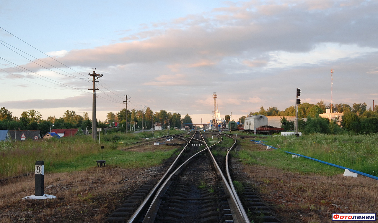 Вид станции со стороны Пскова