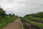 станция Карамышево: Платформа, вид в направлении Пскова