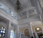 станция Псков-Пассажирский: Интерьер вокзала, колонный зал
