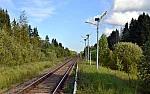о.п. Радом: Вид с платформы в сторону Новгорода