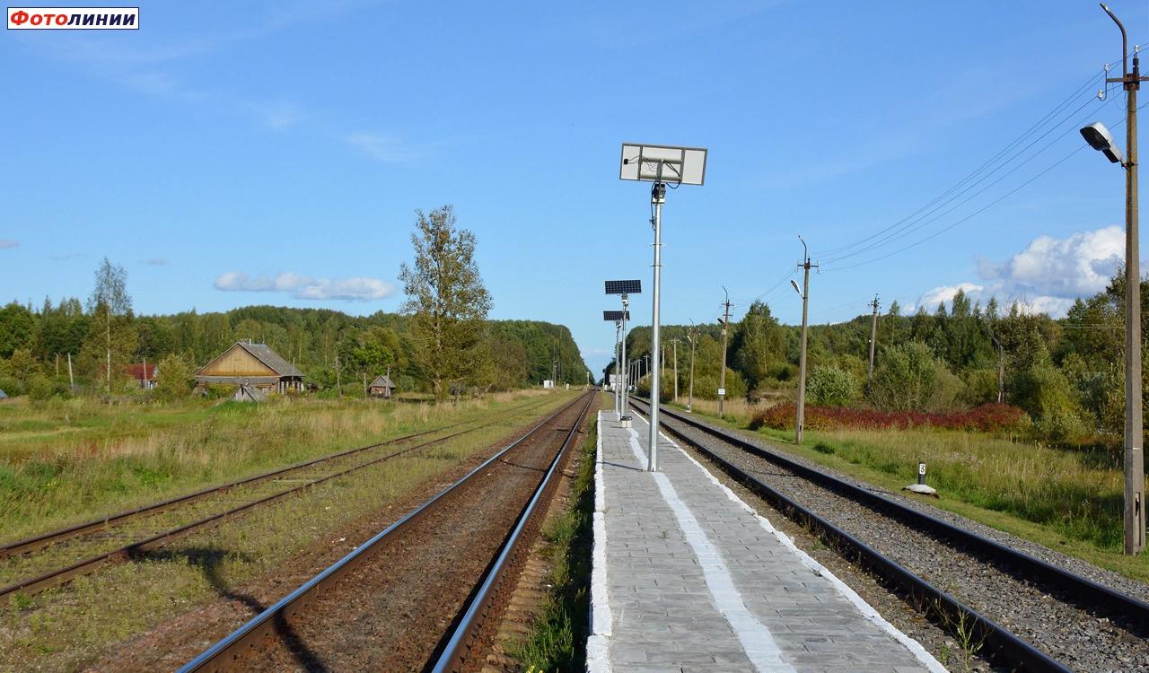 Вид с платформы в сторону Новгорода