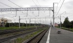 станция Новолисино: Вид с платформы в сторону Гатчины/Павловска
