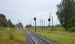 станция Рогавка: Выходные светофоры НII, Н1, Н4 (вид в сторону Новгорода)