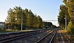 станция Лустовка: Вид с платформы в сторону Новгорода