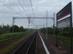 станция Чудово-Новгородское: Табличка, вид в сторону Новгорода