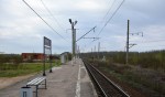 о.п. Трегубово: Вид с платформы в сторону Новгорода