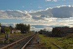 станция Плюсса: Вид в сторону Пскова