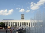 станция Санкт-Петербург-Финляндский: Финляндский вокзал. Вид с площади Ленина