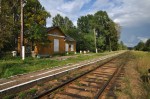 о.п. Щербово: Здание вокзала и платформы бывшей станции