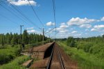 о.п. 90 км: Вид в направлении Санкт-Петербурга