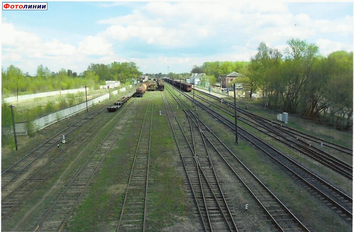 Вид на станцию с переходного моста