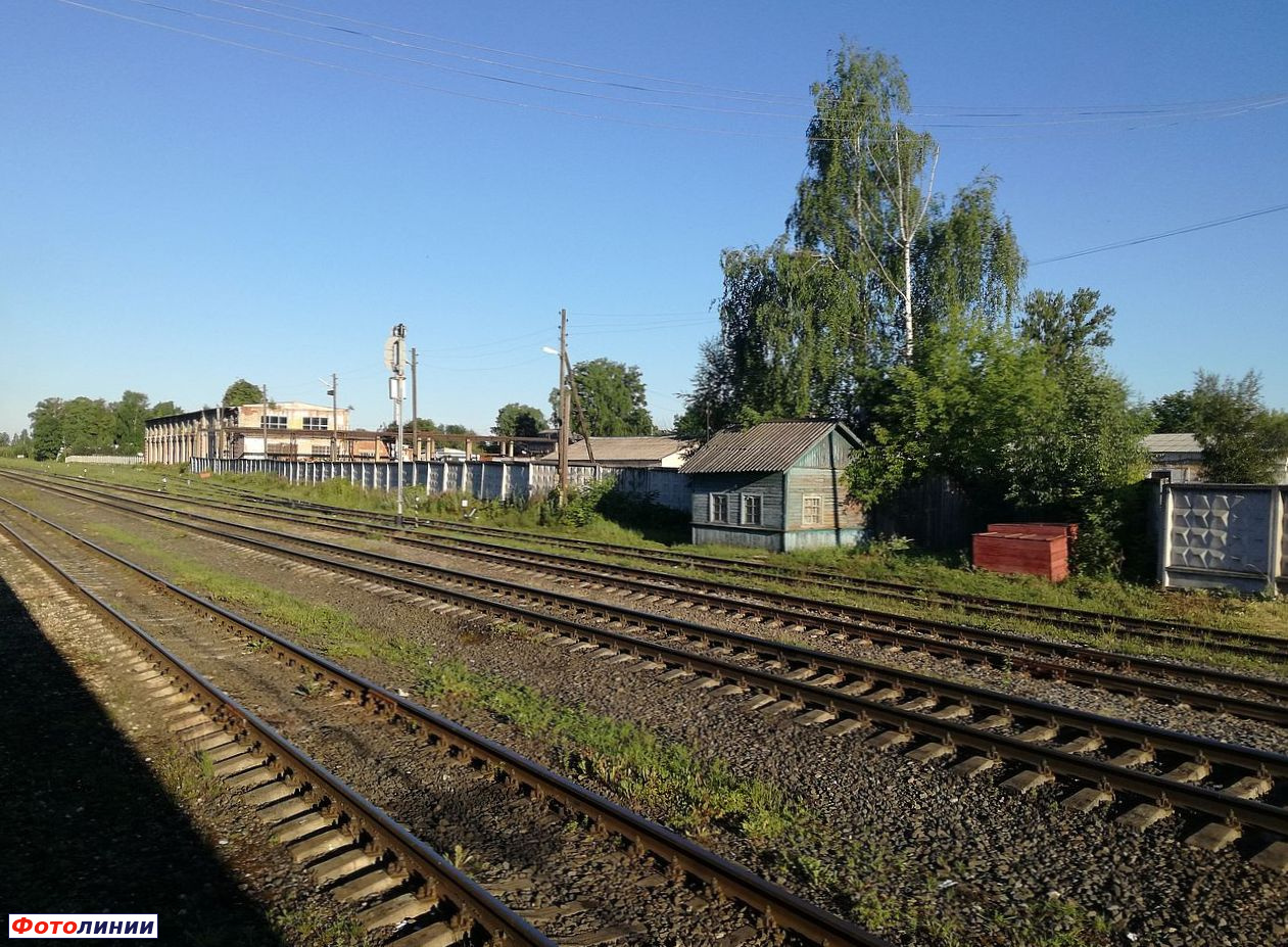 Вагонное депо и станционный пост, вид в сторону вокзала