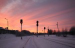 станция Комсомольск-Мурманский: Выходные светофоры Н3, Н4, Н1 и Н2 в сторону Мурманска