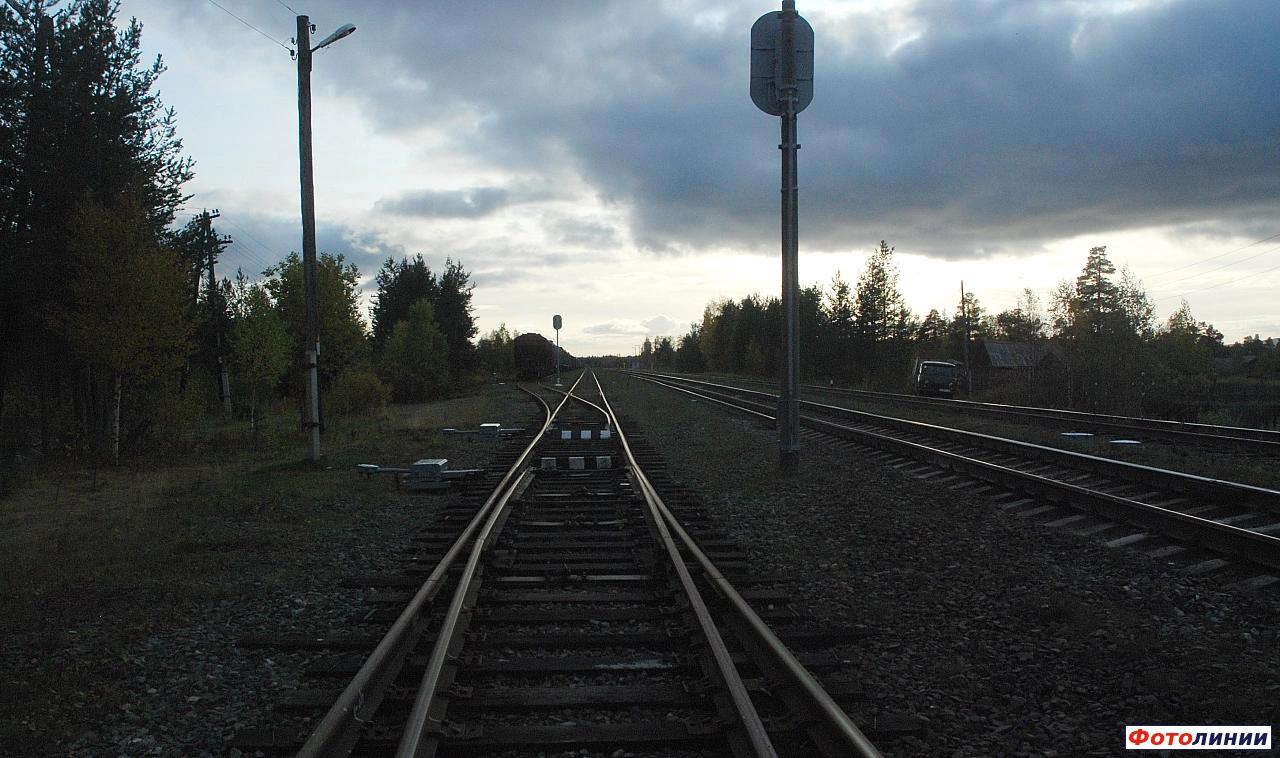 Вид станции в сторону Ковдора
