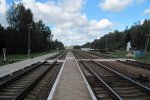 станция Некраши: Вид с платформы в сторону Слуцка
