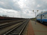 станция Слуцк: Вид в сторону Барановичей и Солигорска