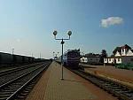 станция Слуцк: Вид со 2-й платформы в сторону Солигорска и Барановичей