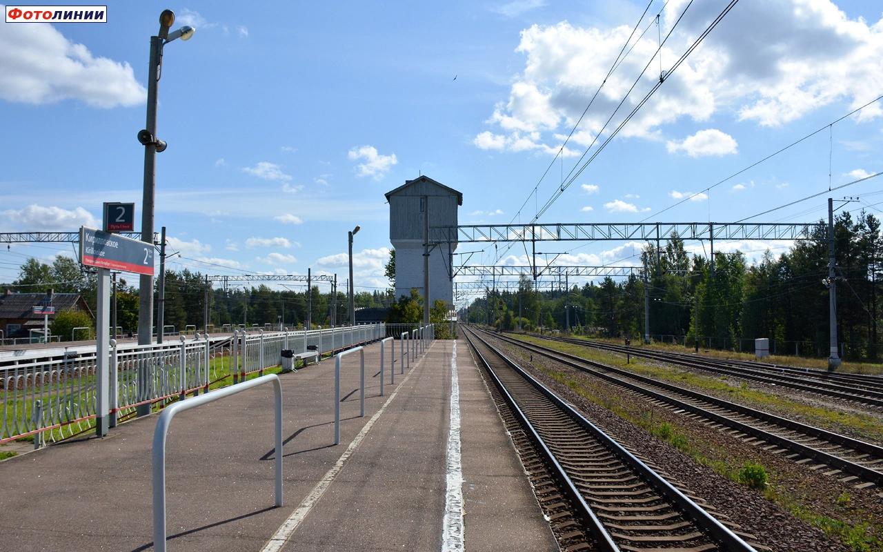 Вид в сторону Санкт-Петербурга с платформы № 2