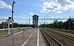 станция Кирилловское: Вид в сторону Санкт-Петербурга с платформы № 2