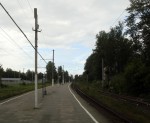станция Новая Деревня: Вид с платформы в сторону Лахты