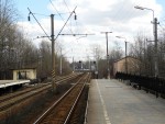 станция Лахта: Вид со 2-й платформы в сторону ст. Новая Деревня
