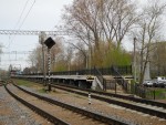 станция Сестрорецк: 1-я платформа и заградительный светофор З2. Вид со стороны Лисьего Носа