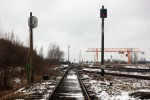 станция Калий I: Светофор М2 и вид станции в сторону Слуцка