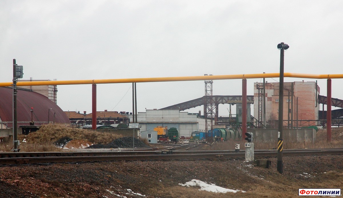 Вид на промышленную станцию у 3-го калийного комбината