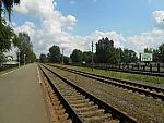 станция Солигорск: Вид с 3-й платформы в сторону от вокзала
