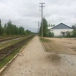 станция Муезерка: Вид в сторону ст. Ледмозеро