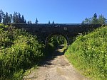 о.п. Пуронваара: Старый финский мост в черте бывшего остановочного пункта. Вид на юг