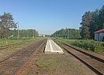 станция Ильинская: Пассажирская платформа. Вид в сторону Видлицы