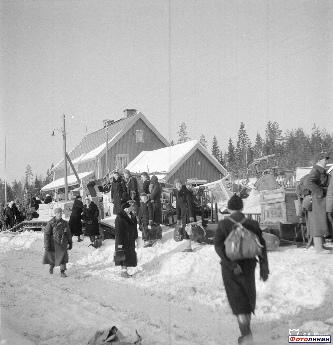 Эвакуация со ст. Huuhanmäki после окончания Зимней войны
