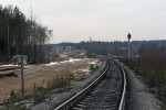 станция Каменногорск: Вид с подъездного пути в сторону ст. Лосево-I