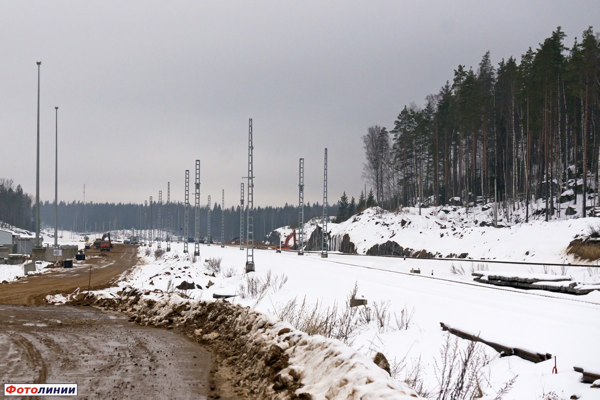 Строительство станции Каменногорск-II