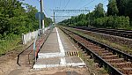 станция Заостровье: Пассажирская платформа. Вид со стороны ст. Оять-Волховстроевский