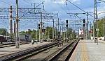 станция Петрозаводск: Маршрутные светофоры ЧМ5А, ЧМ4А, ЧМ2А, ЧМ3А. Вид в северном направлении